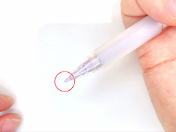 動作チェック①クリップをノックしたらシャー芯が出ることの画像1