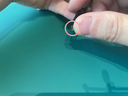 （補足）チャンクはノック状態で指の腹で輪を下ろすと開く