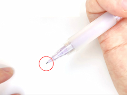 動作チェック①クリップをノックしたらシャー芯が出ることの画像2