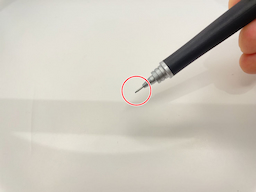 動作チェック①ノックしたらペン先からシャー芯が出ることの画像2