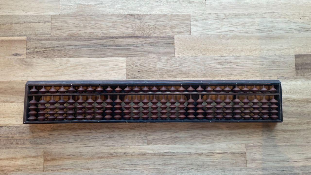 算盤にべったり付いたセロハンテープを剥がす方法