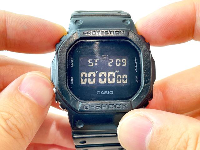 GショックDW5600BBのストップウォッチ使い方