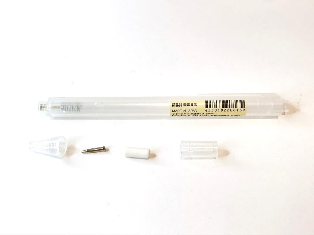 無印半透明シャープペンの分解方法