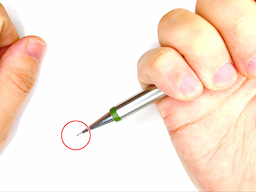 動作チェック①ノックしたらシャー芯が出ることの画像2